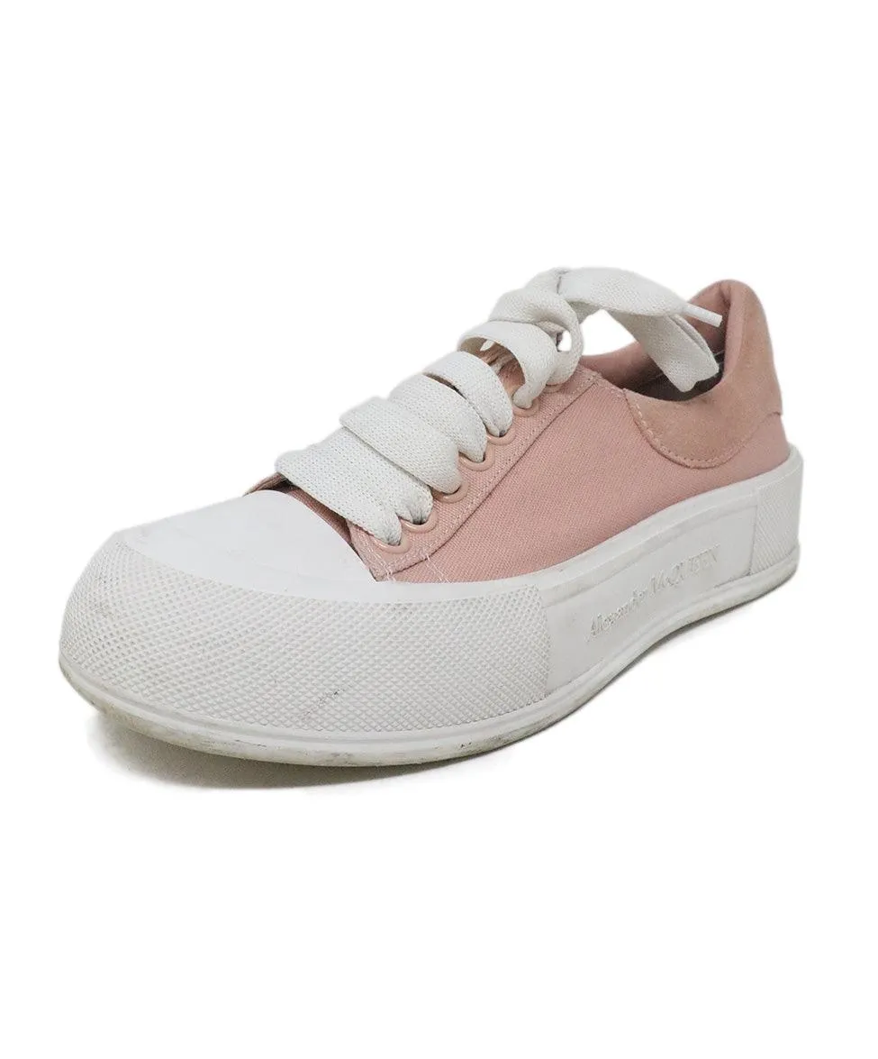 Alexander McQueen Canvas Pink Sneakers sz 7.5