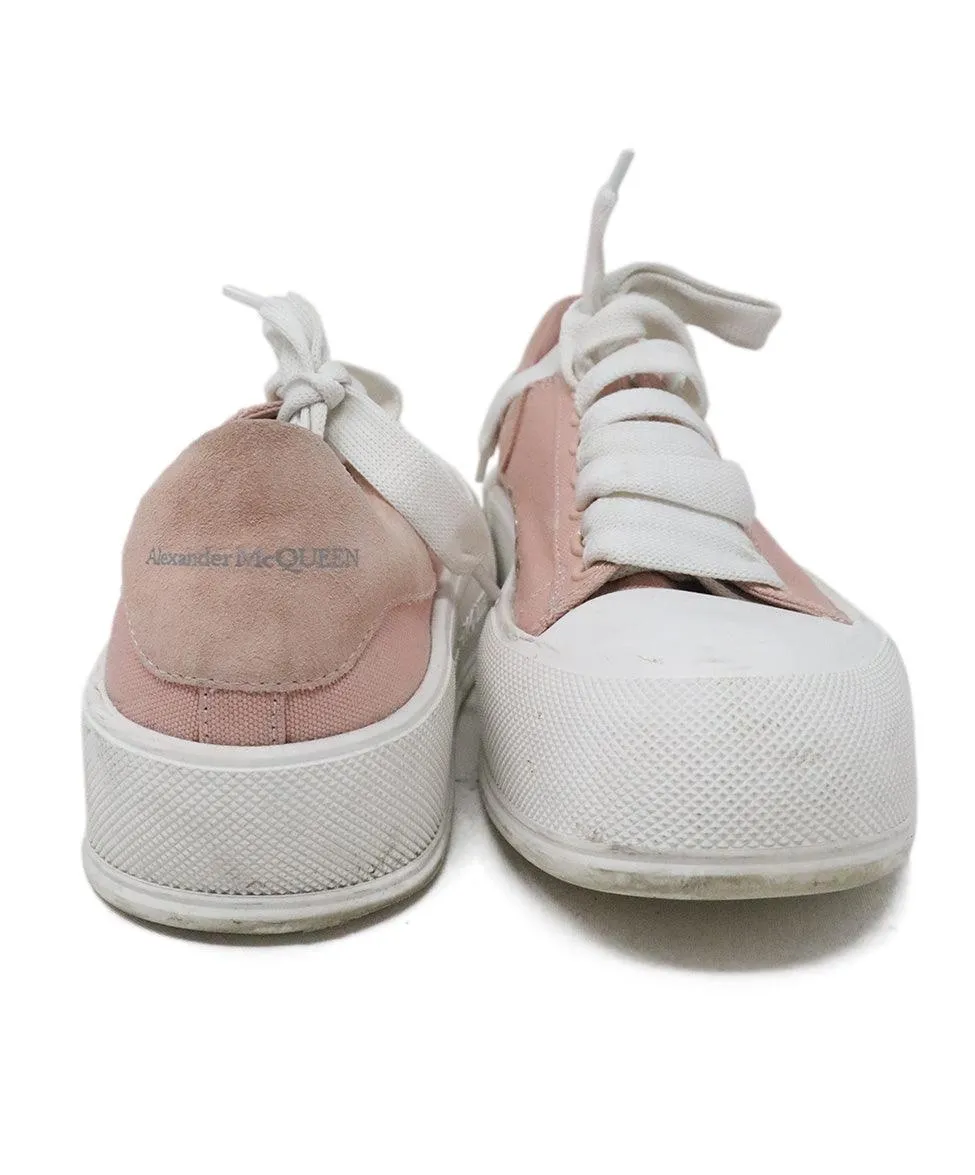 Alexander McQueen Canvas Pink Sneakers sz 7.5