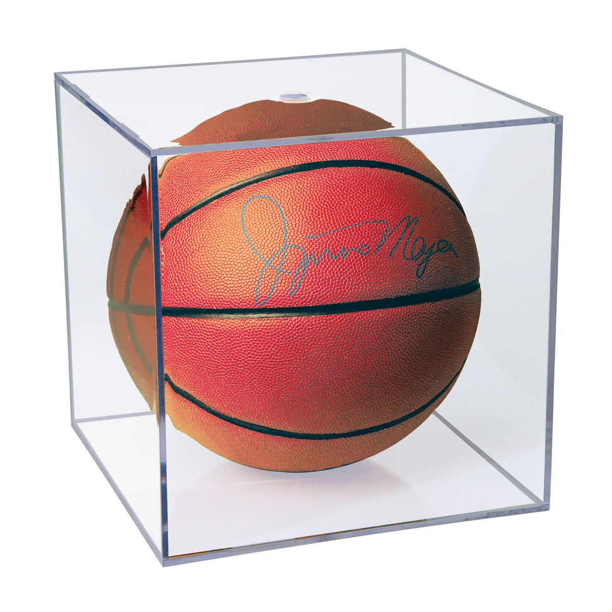 Basketball Clear Square Display Case with UV Block