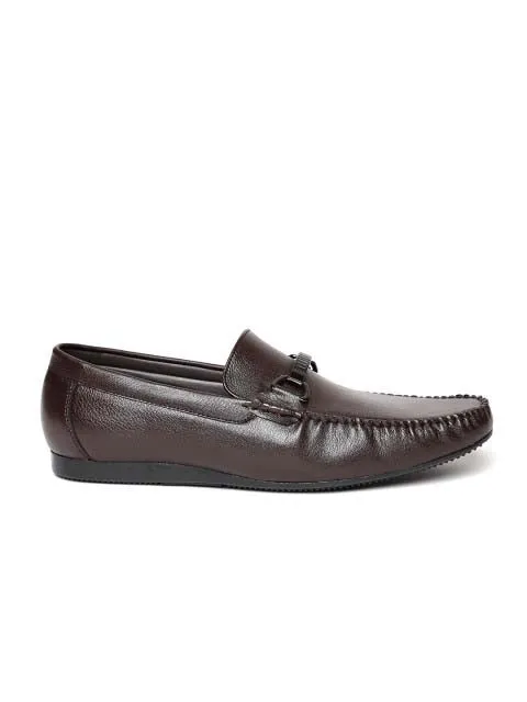 Brown Buckle Loafers