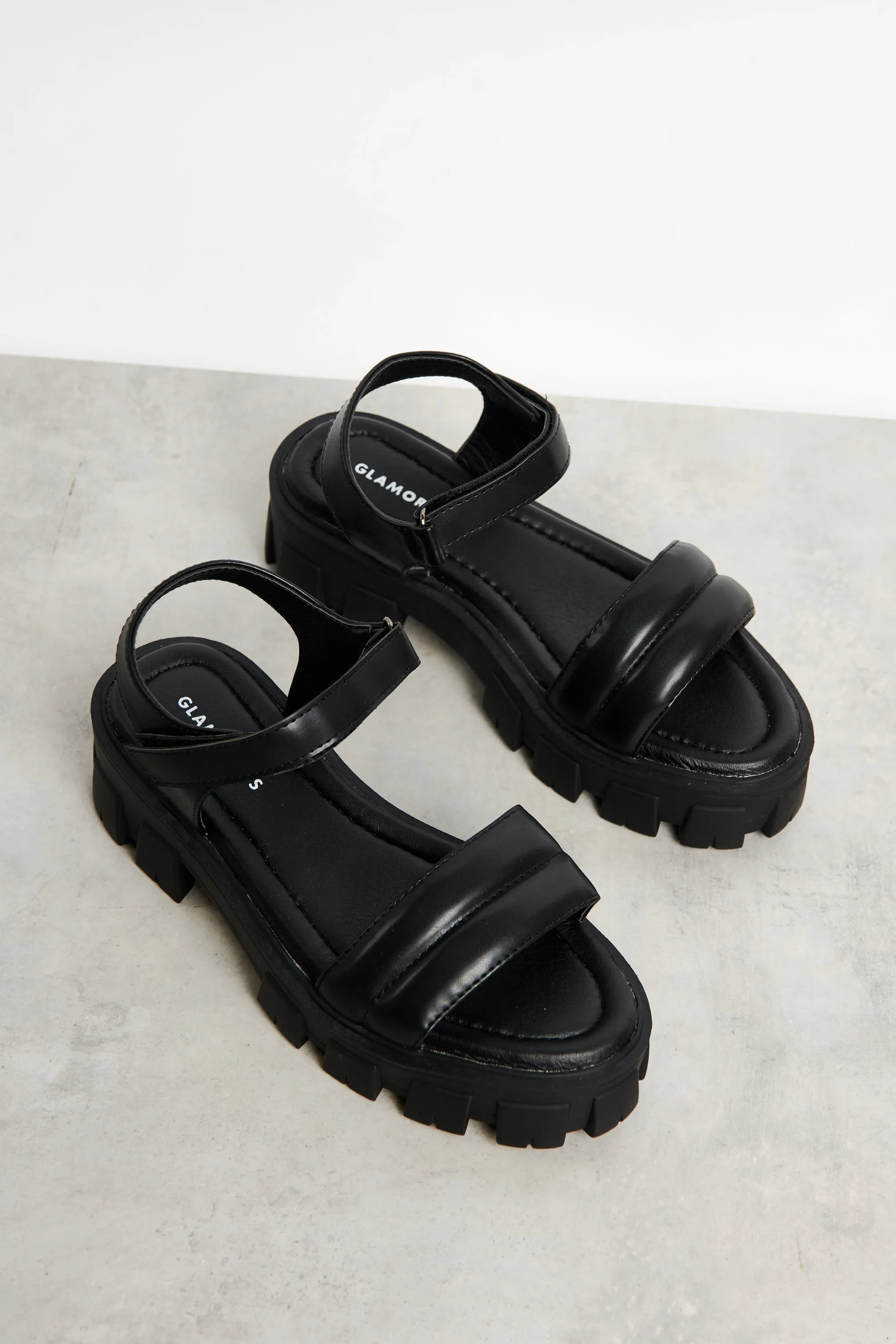 Glamorous Black Outdoor Chunky Sandals