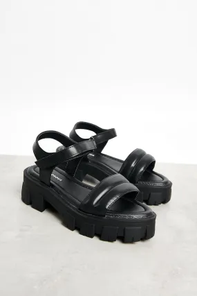 Glamorous Black Outdoor Chunky Sandals