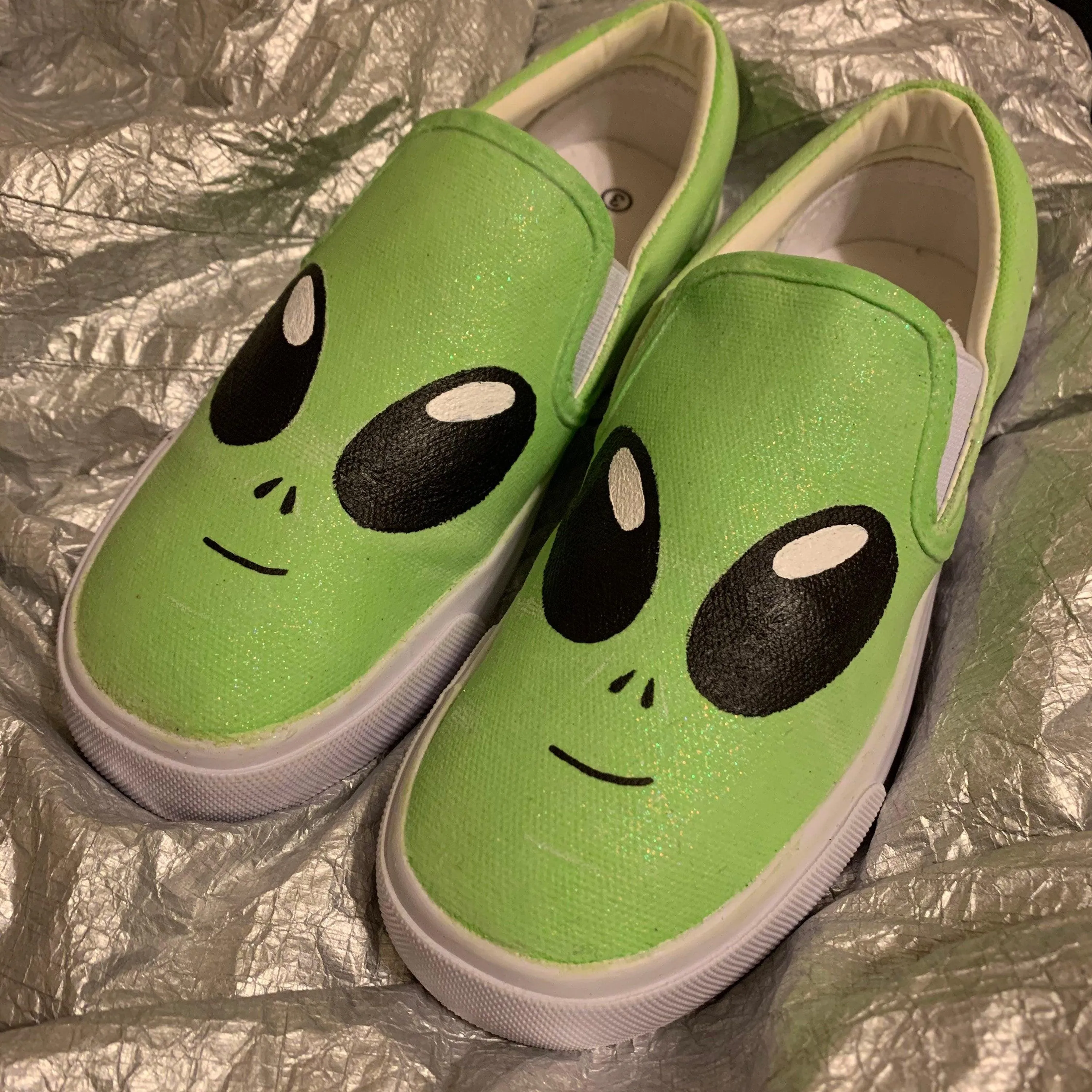 Glow in the Dark Alien Shoes