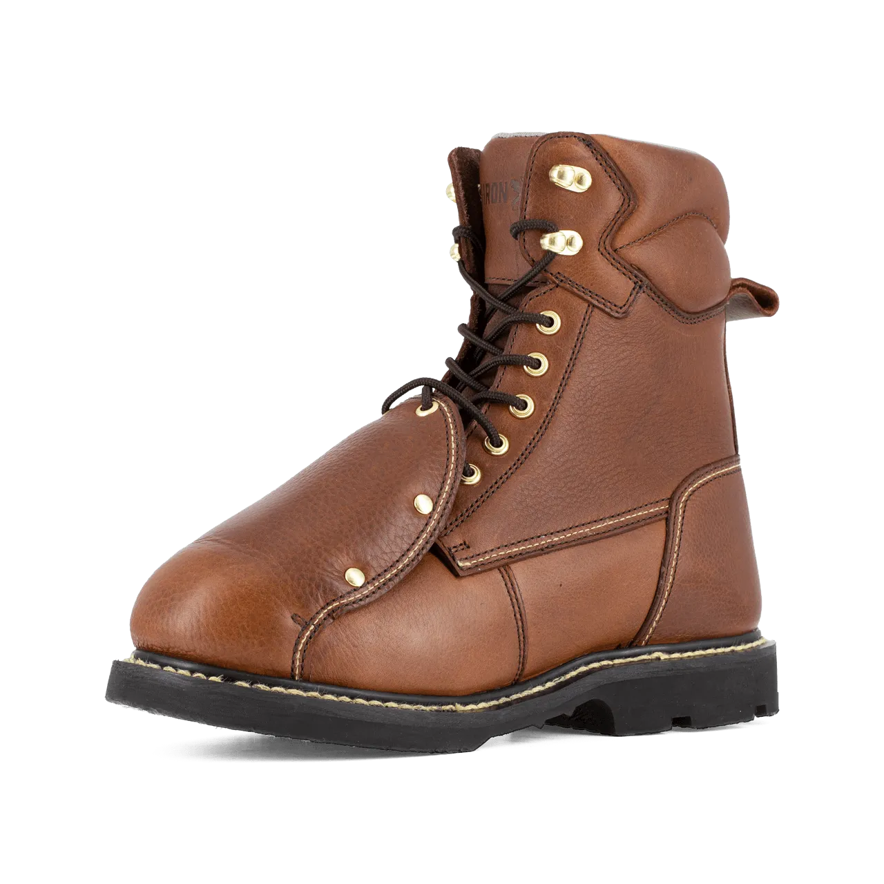 Groundbreaker Steel-Toe Ext Met guard 8 inch Work Boots Brown