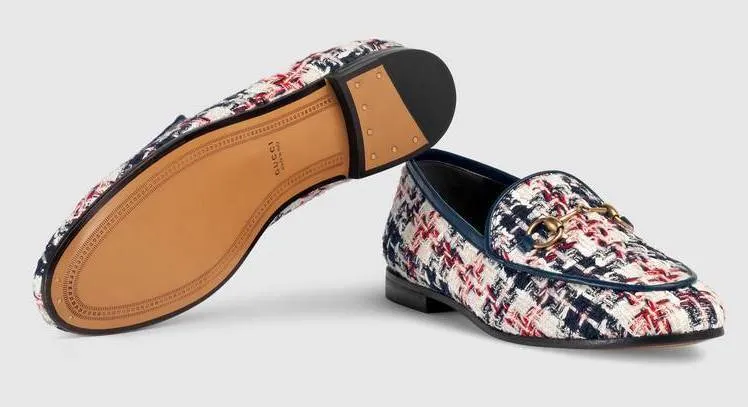 'Jordaan' Tweed Check Loafers