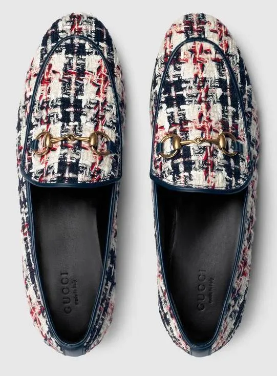 'Jordaan' Tweed Check Loafers