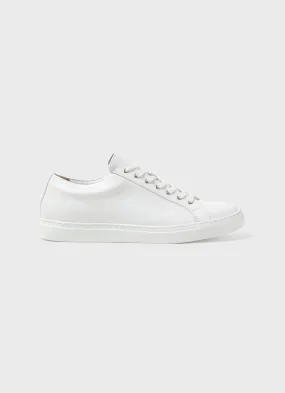 Men's Leather Tennis Shoes in White