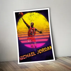 Michael Jordan Poster, Sports Print, Basketball Player Art, Custom Sport Canvas, Custom Poster, Home Decor, Wall Hangings